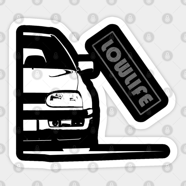 Lowlife with car Sticker by WOS